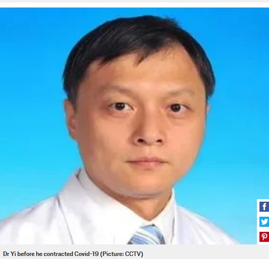 تغییر رنگ پوست دو دکتر مبتلا به کرونا در چین 1