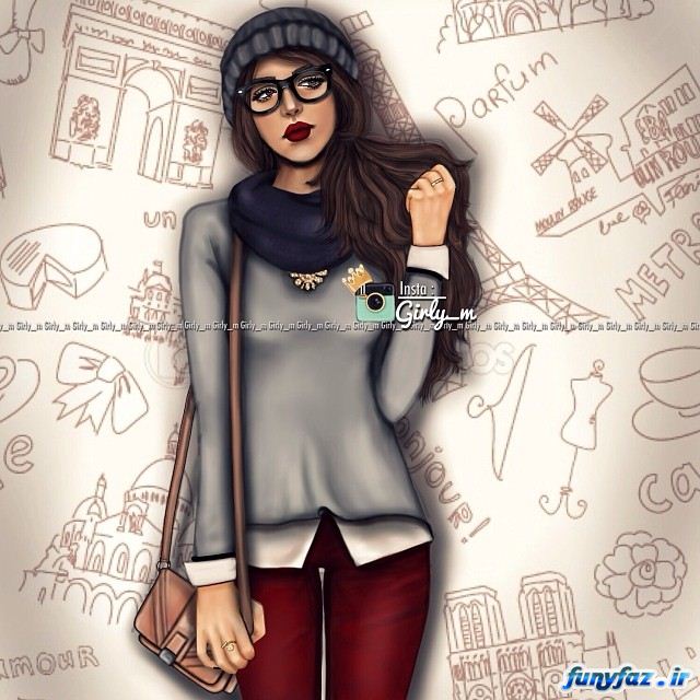 نقاشی های دختر عرب(ງirl-m) 1