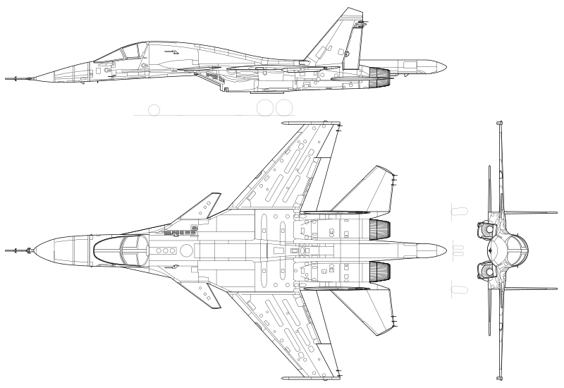 |طراحی و مشخصات فنی جنگنده سوخو 34| 1