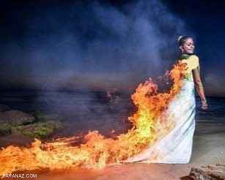 آتش گرفتن عروس جلوی دوربین عکاسی + فیلم 1