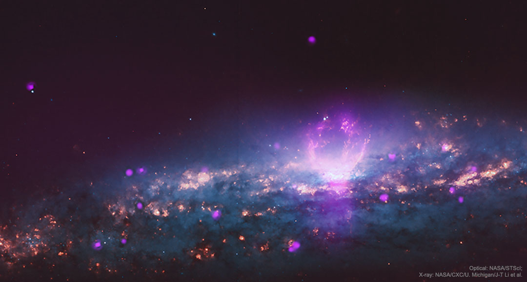 اَبرحباب‌های پرتو ایکس در کهکشان NGC 3079 1